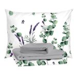 Комплект постельного белья 1,5-спальный тенсель Mona Liza Chloe серо-зеленый с простыней 150х215 см