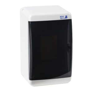 Щит распределительный навесной КЭАЗ OptiBox ЩРН пластиковый IP41 140х96х93 мм 4 модуля белый