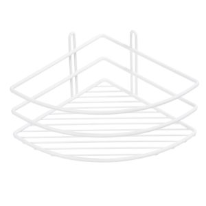 Полка для ванной Fixsen Муар угловая 275х200х104 мм металл белая (710W-1)