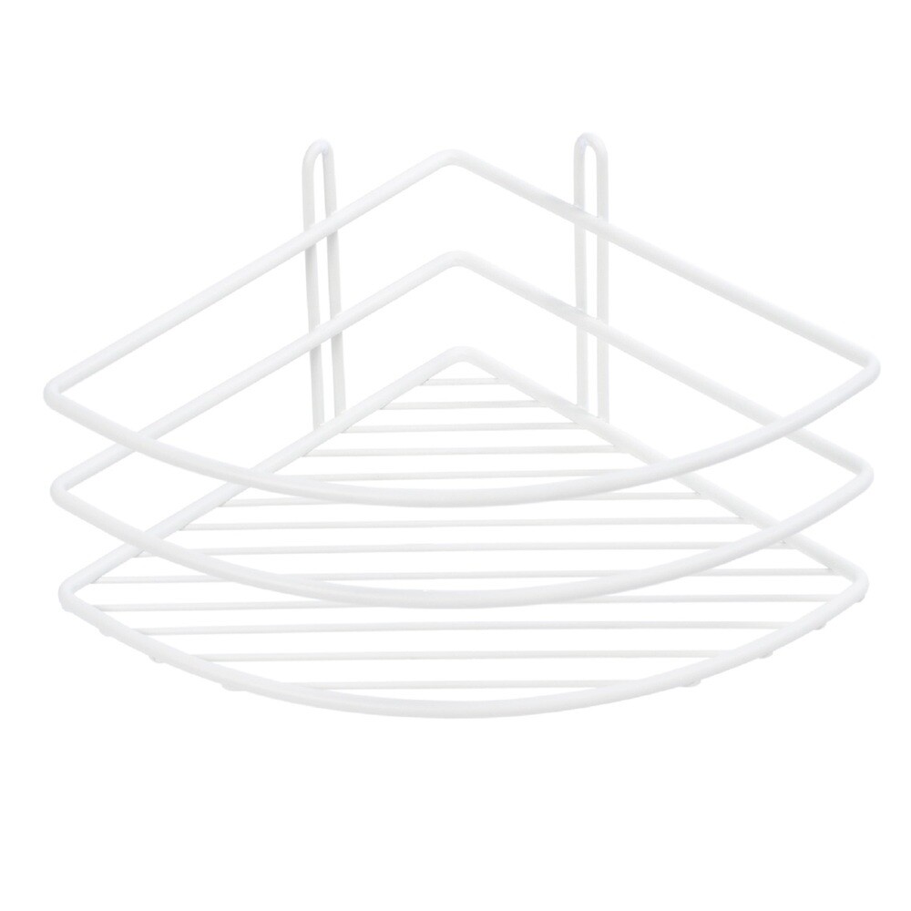 original-22241.jpg Полка для ванной Fixsen Муар угловая 275х200х104 мм металл белая (710W-1) — изображение 1