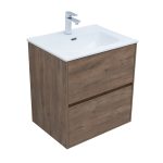 Комплект тумба с раковиной Lavelly Cube 60 см подвесная дуб рустикальный