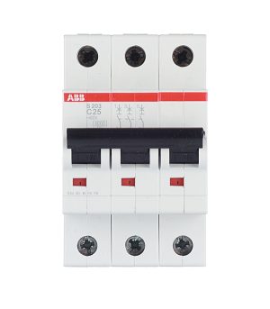 Автоматический выключатель модульный ABB S203 3P 25А тип C 6 кА 400 В (2CDS253001R0254)