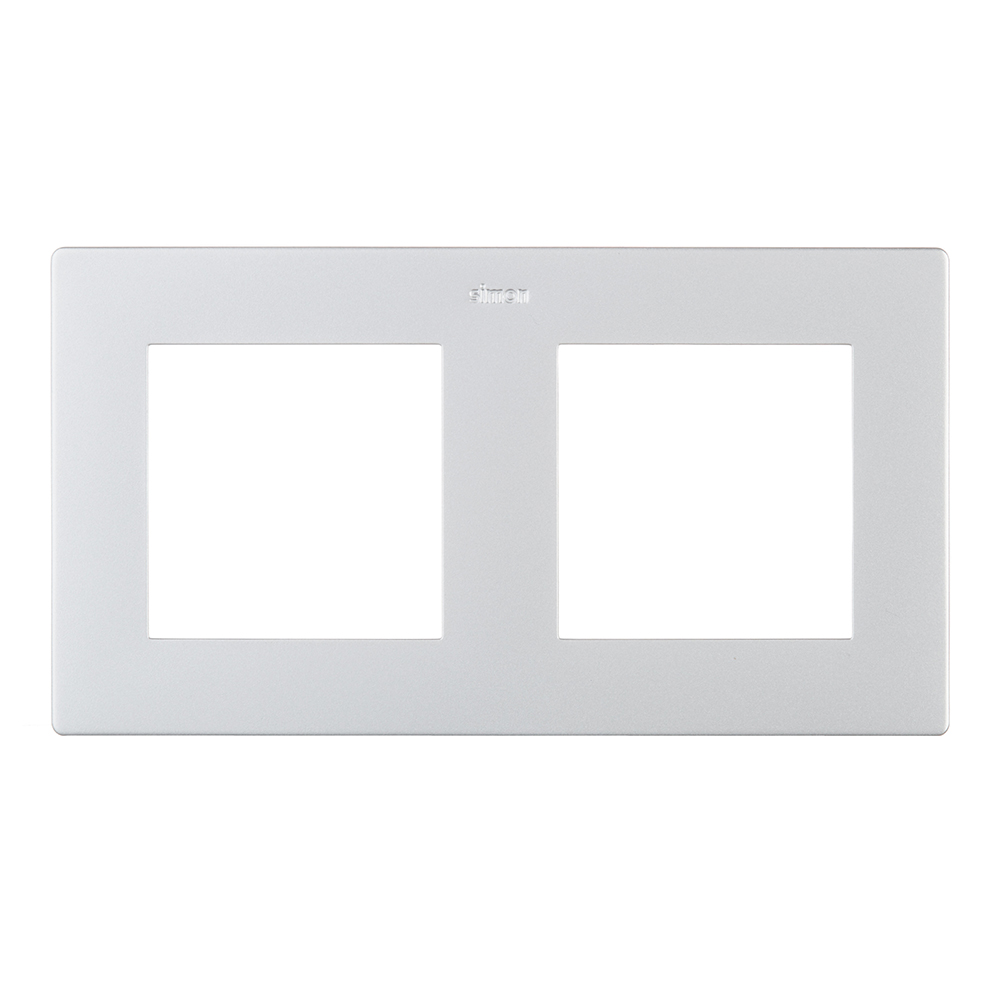 original-22988.jpg Рамка Simon 24 Harmonie двухместная алюминий (2400620-033) — изображение 1