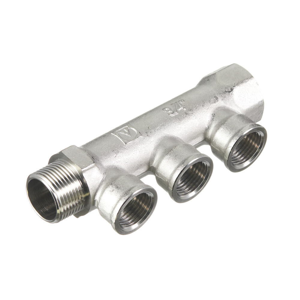 original-23141.jpg Коллектор Valtec 3/4 ВР(г) х 3 выхода 1/2 ВР(г) х 3/4 НР(ш) (VTc.550.N.0503) — изображение 1