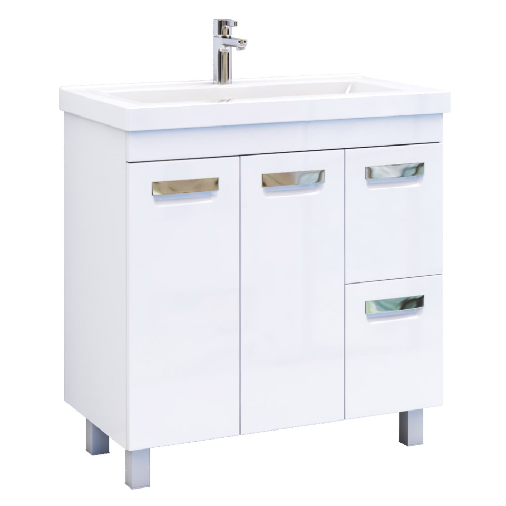 original-23158.jpg Тумба под раковину Vigo Plaza 80 см напольная белая (tn.PLA.MOD.80.2D.2Y) — изображение 1