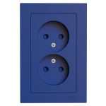 Розетка Systeme Electric AtlasDesign встраиваемая аквамарин со шторками (ATN001122)