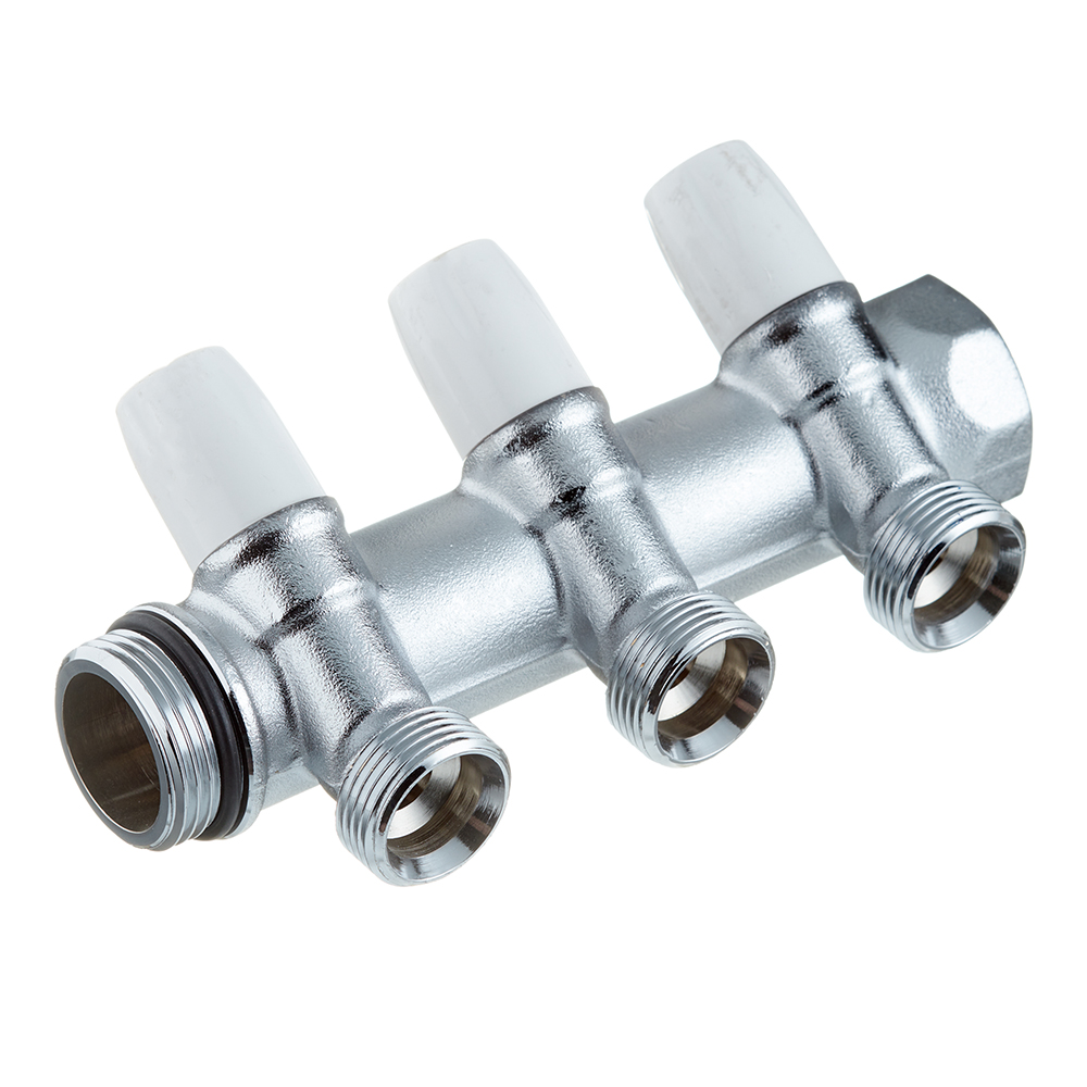 original-23361.jpg Коллектор Tiemme 1 ВР(г) х 3 выхода 3/4 НР(ш) ЕК х 1 НР(ш) регулируемый (1860013/1877K50060503) — изображение 1