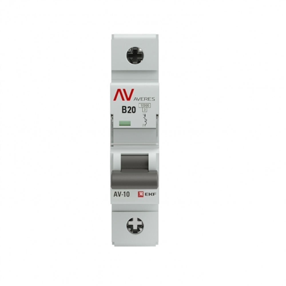 original-23504.jpg Автоматический выключатель модульный EKF Averes AV-10 1P 20А тип B 10 кА 230 В (mcb10-1-20B-av) — изображение 1
