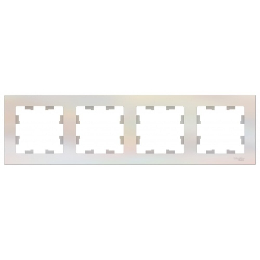 original-23540.jpg Рамка Systeme Electric AtlasDesign четырехместная жемчуг (ATN000404) — изображение 1