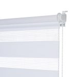 Рулонная штора день-ночь 100х160 см Decofest Бейс мини белая