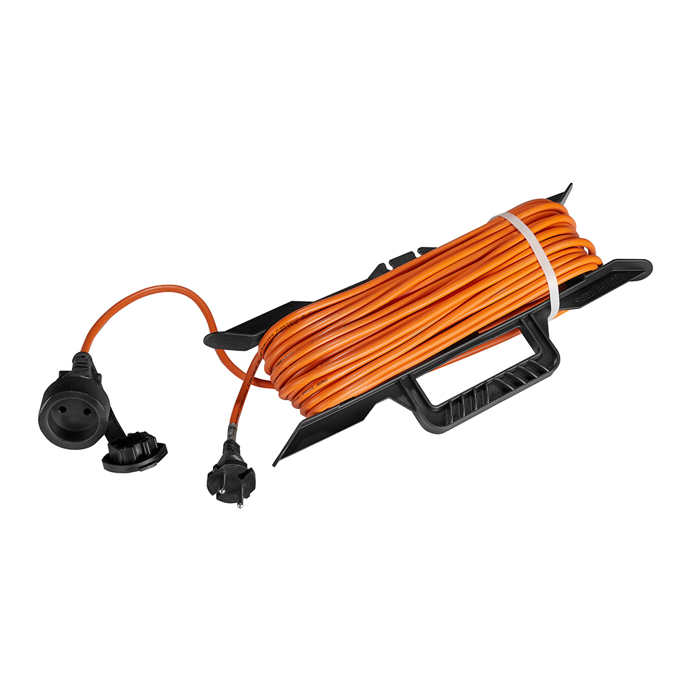 original-23708.jpg Удлинитель Партнер Электро без заземления 20 м на рамке 1,3 кВт 1 розетка ПВС 2х0,75 кв.мм IP44 — изображение 1