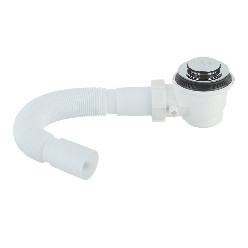 original-23843.jpg Сифон для душевого поддона Erlit 40 мм гофрированный с выпуском d46-60 мм с соединением 32/40 мм (9922035005) — изображение 1