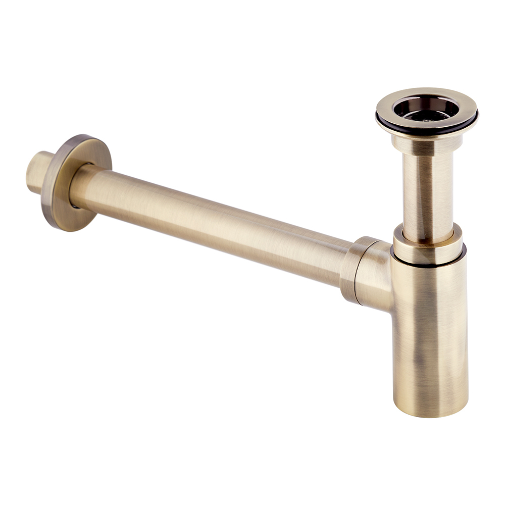 original-2385.jpg Сифон для раковины Wirquin Linies 1 1/4х32 мм с выпуском d65 мм с отводом бронза (219342/30987100) — изображение 1