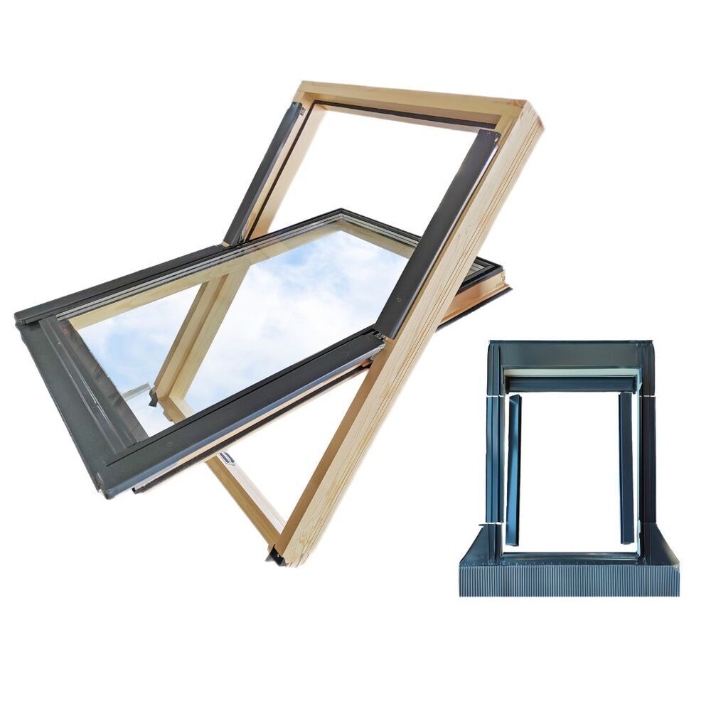 xr:d:DAFrK1GHExw:103,j:6843634571878478993,t:24010910 Окно мансардное CitiSky Optimal деревянное 780х1180 мм одностворчатое с окладом — изображение 1
