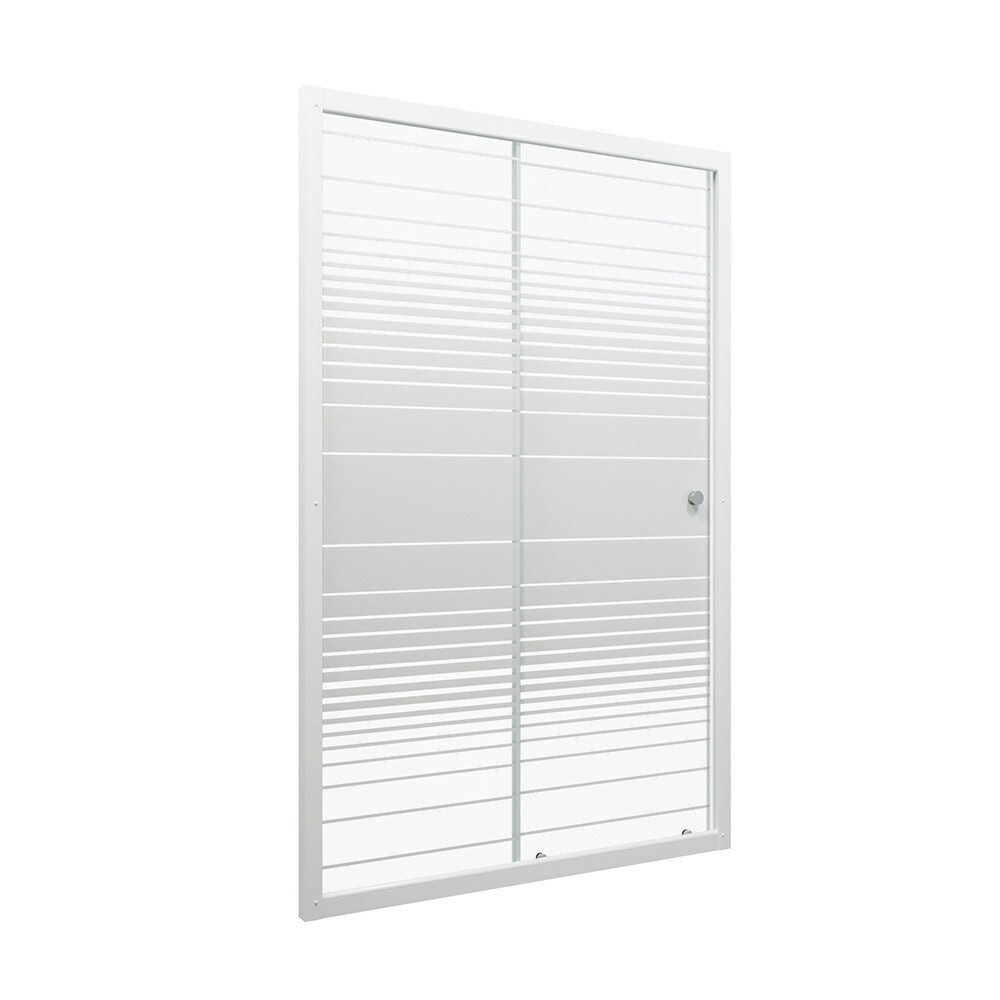 original-23951.jpg Душевая дверь Triton Слайд стекло с узором 100х185 см профиль белый 4 мм раздвижная (Щ0000064612) — изображение 1