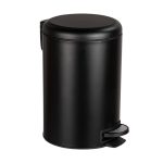 Ведро для мусора Primanova Elit с крышкой 12 л металл черное с педалью