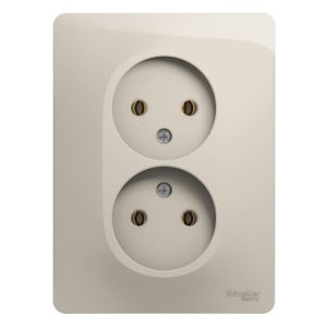Розетка Systeme Electric Glossa встраиваемая молочная (GSL000924)