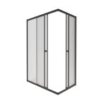 Душевой уголок Triton Вента-БВ черное 120х80х185 см прямоугольник стекло матовое 4 мм