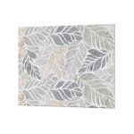 Панель стеновая закаленное стекло для кухни 500х600х4 мм листья в камне