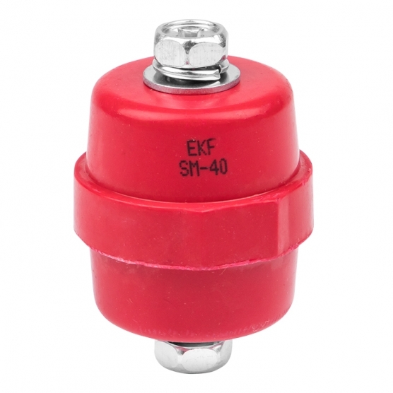 original-24494.jpg Изолятор EKF PROxima SM-40 IP30 475 А с болтом и шайбой пластиковый красный (10 шт.) (plc-sm-40) — изображение 1