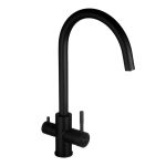 Смеситель для кухни Corsa Deco Pride черный с высоким изливом с подключением к фильтру однорычажный (966380)