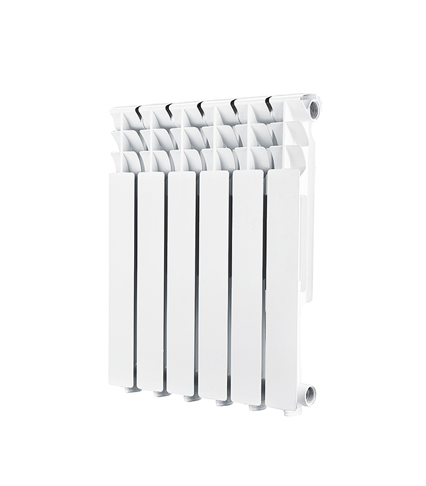 original-24768.jpg Радиатор алюминиевый 500 мм 6 секций 1" боковое подключение белый — изображение 1