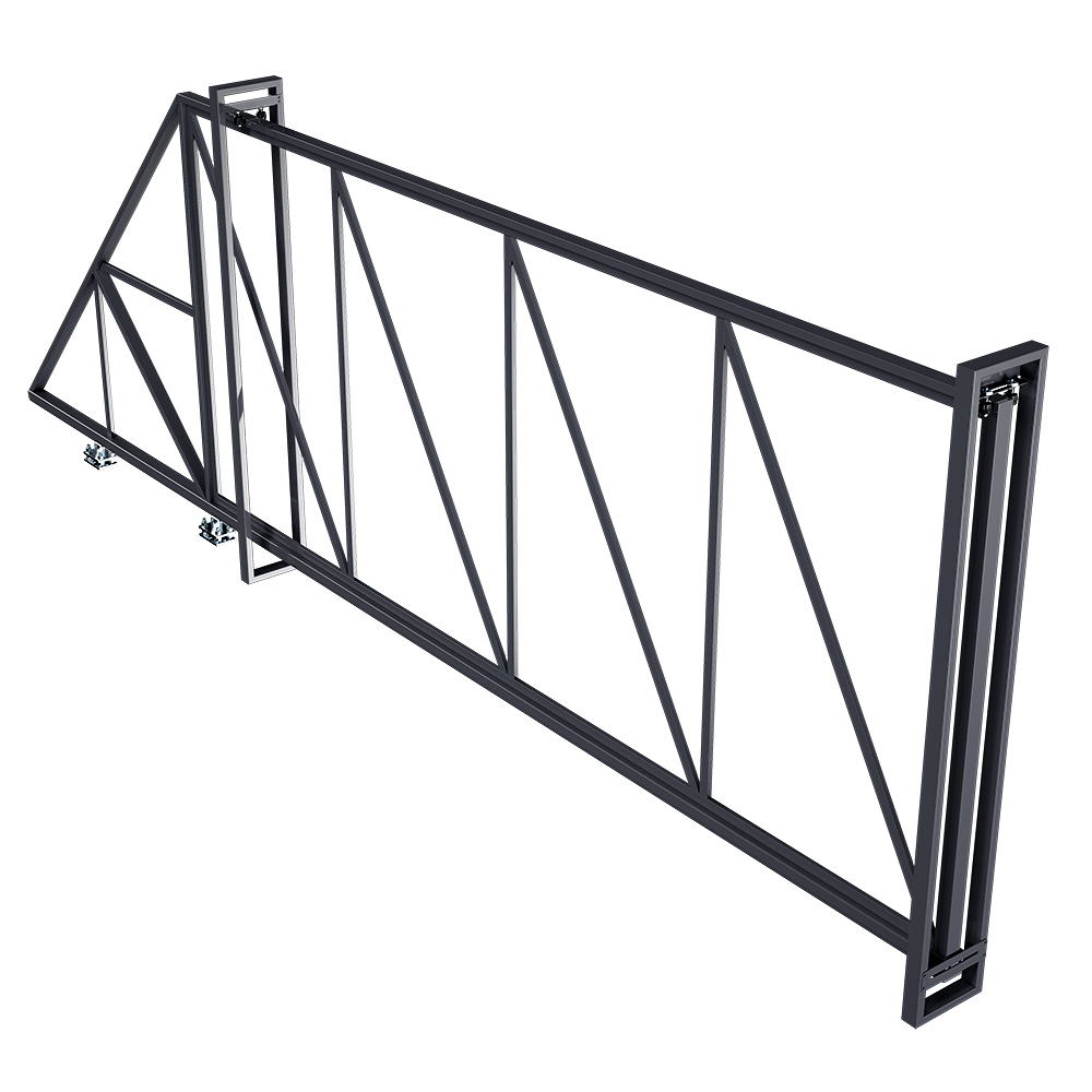 original-24926.jpg Ворота откатные каркас с комплектом под автоматику Премиум 5х2 м графитовый серый RAL 7024 правые — изображение 1