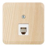 Розетка телефонная Systeme Electric Этюд накладная сосна (TELA-001D)