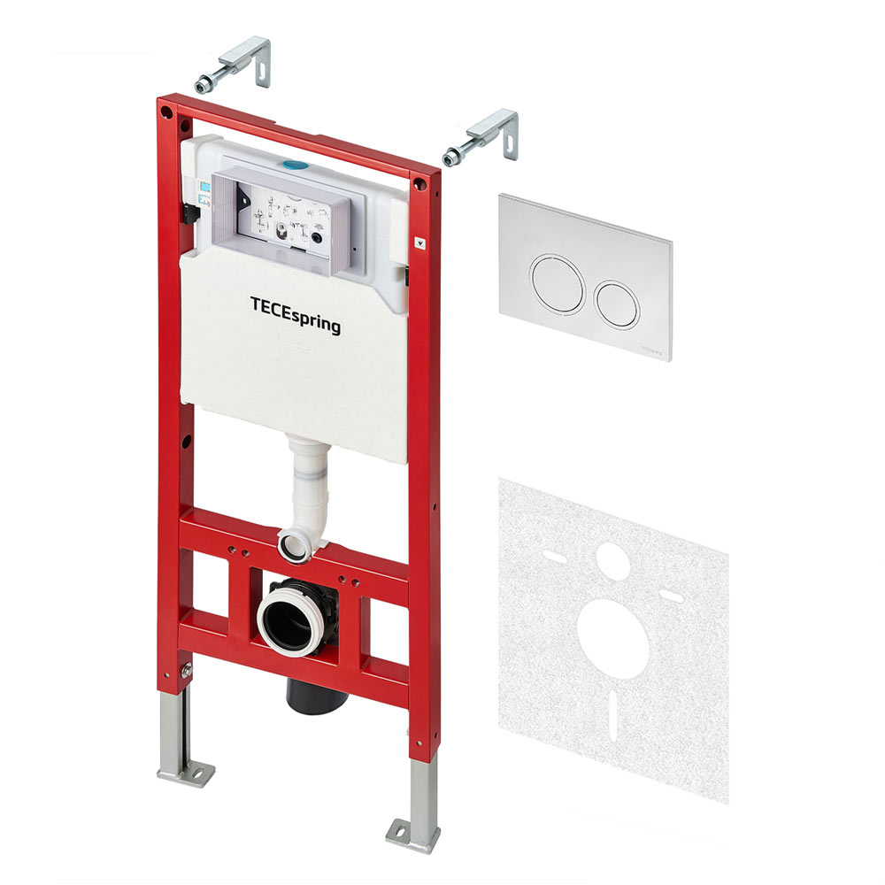 original-25392.jpg Инсталляция Tece Spring для подвесного унитаза с кнопкой хром со звукоизоляцией (К955101/S955101) — изображение 1