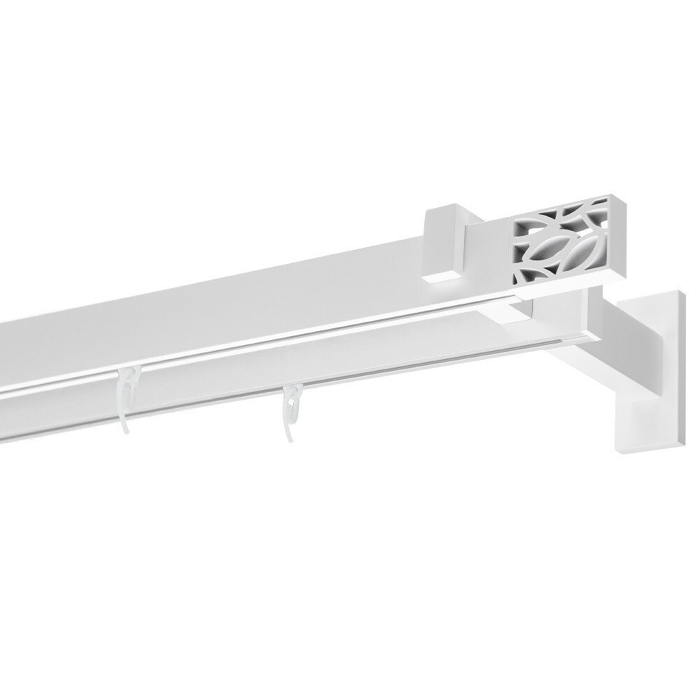 original-25661.jpg Карниз настенный металлический двухрядный профильный Хай-тек 200 см белый (170.574) — изображение 1