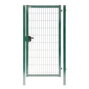 Калитка распашная с панелью 3D Medium и столбами 1х2,03 м зеленая RAL 6005