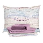 Комплект постельного белья Евро тенсель Mona Liza Melody голубой с простыней 240х260 см