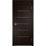 Дверь межкомнатная Vision 900х2000 мм ПВХ венге со стеклом с замком и петлями