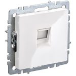 Розетка компьютерная IEK Brite РК10-БрБ встраиваемая белая (BR-K10-1-K01)