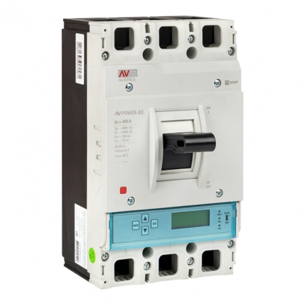 original-26453.jpg Автоматический выключатель в литом корпусе EKF Averes AV Power-3/3-ETU 6.0 3P 400А 50 кА 400/690 В (mccb-33-400-6.0-av) — изображение 1