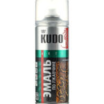 Эмаль аэрозольная по ржавчине Kudo молотковая черно-бронзовая полуглянцевая KU-3009 520 мл