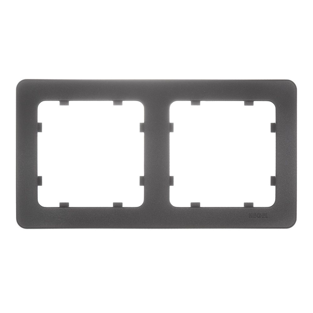 original-26677.jpg Рамка Hegel Master двухместная черная (Р402-08) — изображение 1