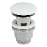 Донный клапан AM.PM клик-клак 1 1/4 с переливом белый (F0700P33)