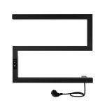 Полотенцесушитель электрический Indigo Sparta 430х500 мм 61 Вт с терморегулятором черный муар