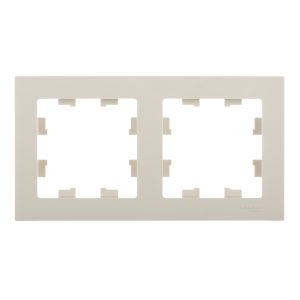 Рамка Systeme Electric AtlasDesign двухместная бежевая (ATN000202)