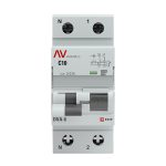 Автомат дифференциальный EKF Averes DVA-6 10А 1P+N тип A 30 мА 6 кА (rcbo6-1pn-10C-30-a-av)