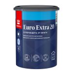 Краска моющаяся Tikkurila/Tikkivala Euro Extra 20 база А белая 0,9 л
