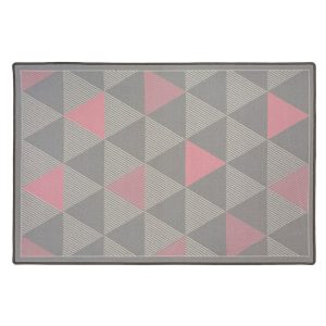 Ковер 1х1,5 м прямоугольный Персей серо-розовый