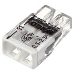 Клемма на 2 провода Wago 0,5-2,5 кв.мм самозажимная без пасты (100 шт.) (2273-202/2665)