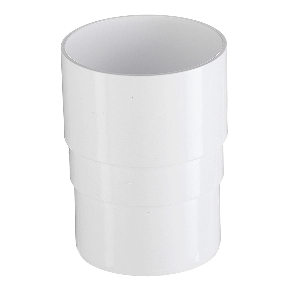 original-28090.jpg Муфта водосточной трубы Технониколь пластиковая d82 мм белая RAL 9003 — изображение 1