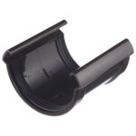 Соединение желоба Docke Lux пластиковое d140 мм шоколад RAL 8019