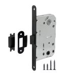 Замок врезной Fuaro Plastic P96WC-50 для межкомнатной двери под фиксатор черный