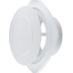 Анемостат вытяжной регулируемый Era с фланцем d125 мм белый