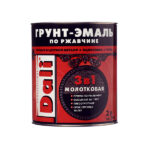 Грунт-эмаль по ржавчине 3в1 Dali зеленая молотковая глянцевая 2 л