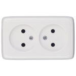 Розетка Hegel Alfa накладная белая (РА16-143)